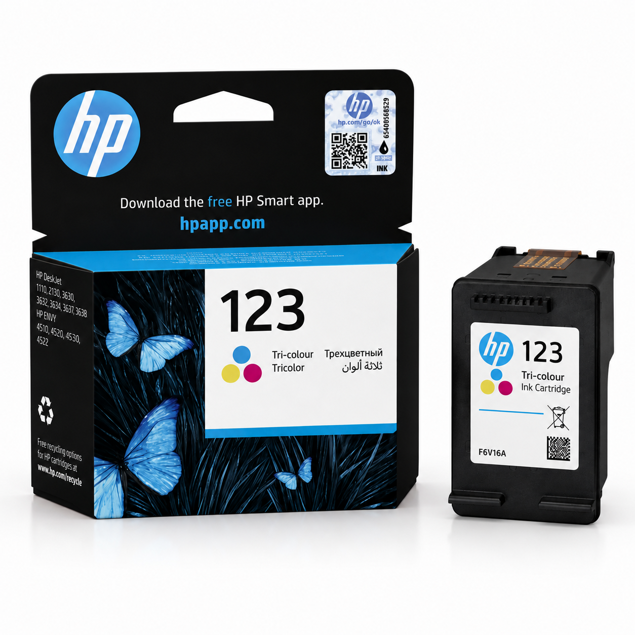 Tinteiro HP 123 Tricolor