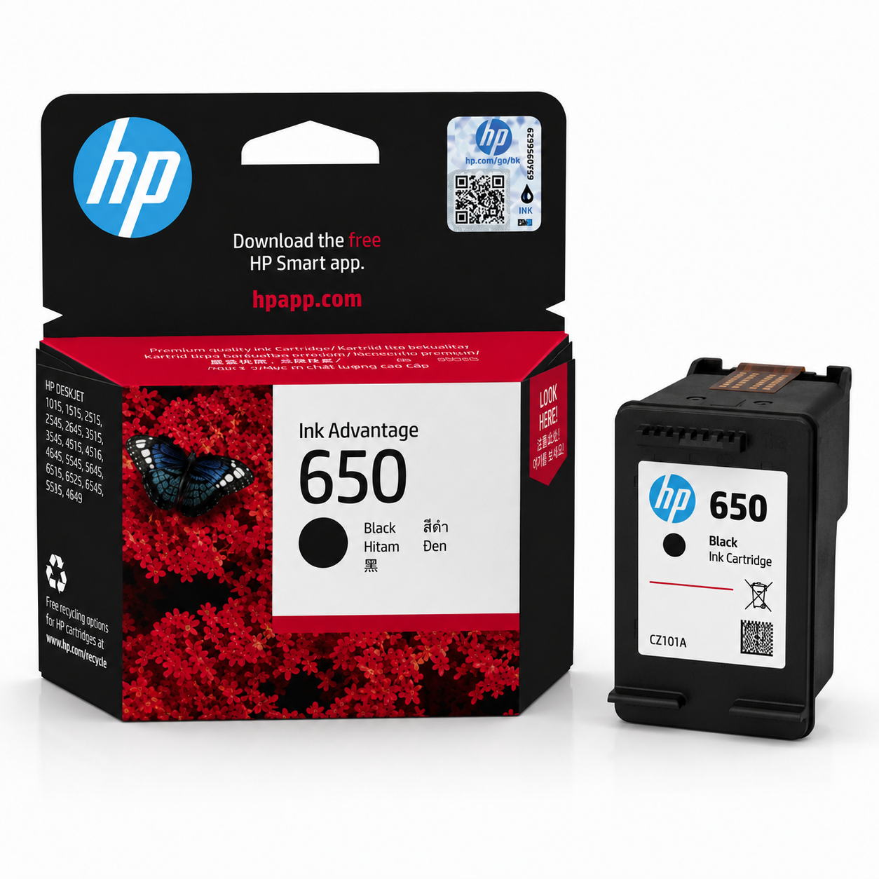 Tinteiro HP 650 Preto